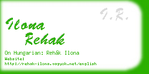 ilona rehak business card