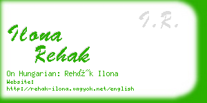 ilona rehak business card